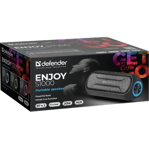 Акустическая система Defender Enjoy 1.0 S1000 черный 20 Вт