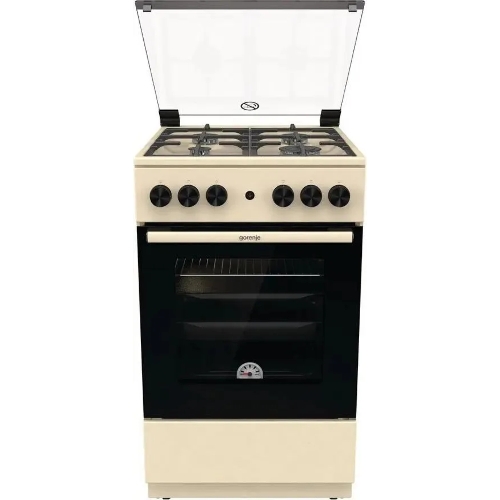 Плита газовая Gorenje GG5A21BEF бежевый, конфорок 4 газовых, духовка 70 л, 50 см x 85 см x 59.4 см