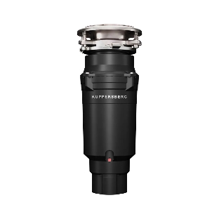 Измельчитель пищевых отходов Kuppersberg WSS 550 B, High-Tech, мощность 550 Вт, 3400-3800 об/мин, защита от перегрева, авто выключение, DC мотор, уровень шума 75 дБ, черный
