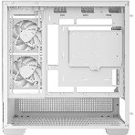Компьютерный корпус Deepcool CG380 3F WH без БП, боковое окно (панорама), 3x120мм ARGB PWM вентилятора, белый, mATX