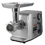 Мясорубка электрическая Sakura SA-6426 Professional серый, 3000 Вт, 2.5 кг/мин, реверс, защита от перегрузки, насадки - 5