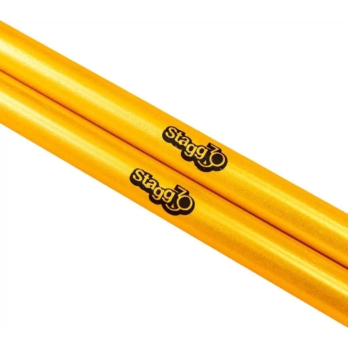 Барабанные палочки STAGG SHV5A GD деревянные, American Hickory 5A, материал орех, цвет Gold, 2 шт., подобранная пара по весу, цвету и звучанию, размеры (в упаковке) 410х20х20 мм, вес (в упаковке) 0,1 кг