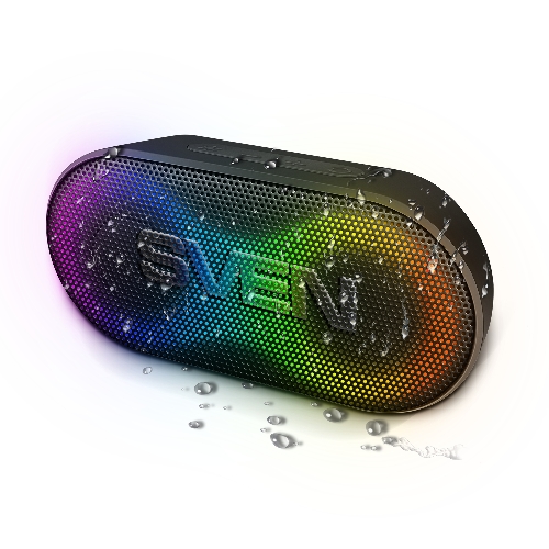 Портативная акустика SVEN PS-99, черный (10 Вт, Waterproof (IPx5), TWS, Bluetooth, 1800мА*ч)
