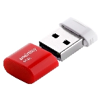 Флешка USB Smartbuy LARA Red (SB64GBLARA-R), 64Gb, USB 2.0, R/W 15/5, красный/белый