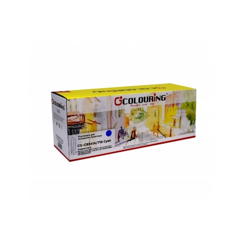 Картридж лазерный Colouring CG-CB541A/716 Голубой (1400 стр.) для принтеров HP Color LaserJet CP1210/CP1215/CP1510/CP1518/CM1300/1312/Canon Color Shot LBP 5050/5970/5975/MF-8030/8040/8050