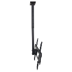 Потолочное крепление Wize Pro CU6560A для дисплеев 37 75, Max VESA 600x400, наклон -3°/+10°, поворот 360°, длина штанги 91-150 см, до 50 кг, черный
