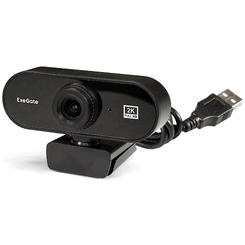 Веб-камера ExeGate Stream C940 2K 2560x1440, 30 кадр/с, USB Type-A, микрофон (шумоподавление), универсальное крепление