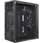 Компьютерный корпус Minitower ExeGate mEVO-9302-RGb-700W-12 (mATX, БП 700NPX с вент. 12см, 2хUSB+1хUSB 3.0, HD аудио, черный с RGb подсветкой)