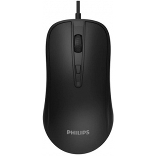 Мышь проводная Philips SPK7214 черный, 1600 dpi, USB, кнопки - 4