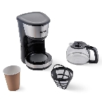 Кофеварка капельная Domfy metal DSM-CM301 1000Вт черный/серебристый