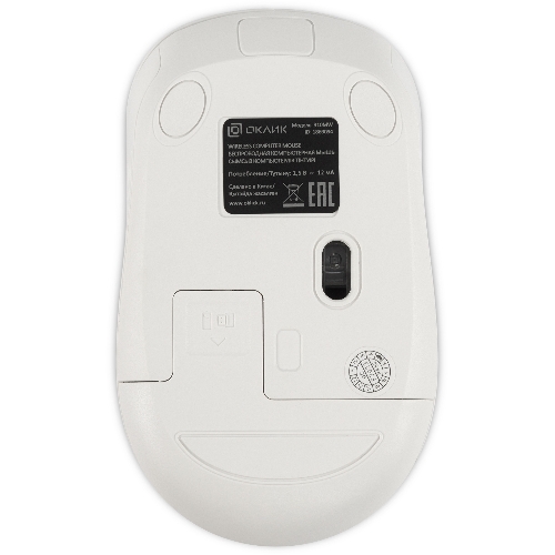 Мышь беспроводная Oklick 310MW белый/синий, 3200 dpi, радиоканал, USB, кнопки - 4