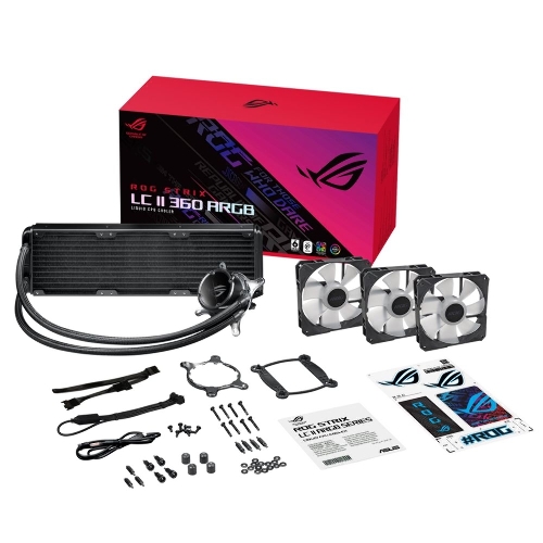 Система жидкостного охлаждения ASUS ROG STRIX LC II 360 ARGb 90RC00F1-M0UAY4 черный 120мм алюминий+медь 37,6db 4-pin