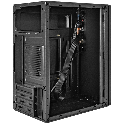 Компьютерный корпус Minitower ExeGate BAA-308-UNS500 (mATX, БП UNS500 с вент. 12см, 2хUSB, HD Audio, черный)