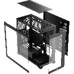 Компьютерный корпус Ocypus Gaммa C72 BK ARGB ATX/win/black/4 ARGB fans/no PSU/Tempered Glass