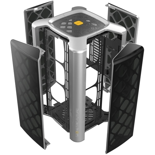 Компьютерный корпус без блока питания Geometric Future Model 2 The Ark, Midi-Tower, TG, no fans, 3xUSB-A 3.0, 1xUSB 3.2 Type-C, mATX, mITX Gray