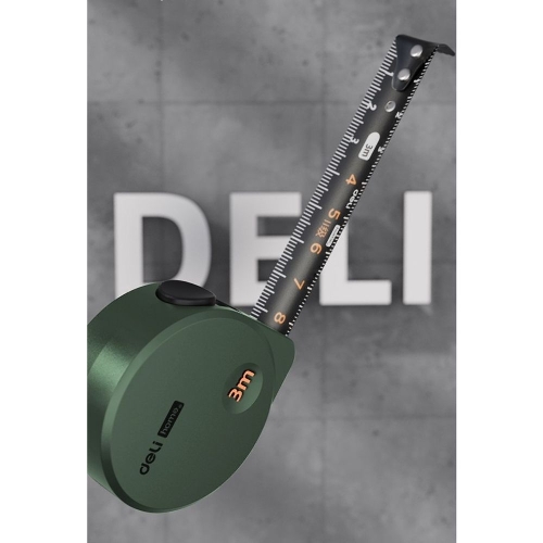 Измерительный и разметочный инструмент Deli Рулетка Home Series Green HT8316L 3м х 16мм, эксклюзивный дизайн, корпус - высококачественный софттач пластик
