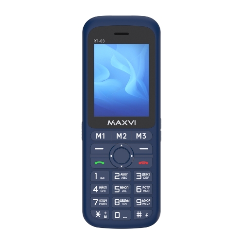 Мобильный телефон Maxvi RT-03 + док-станция, синий