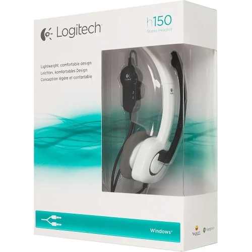 Гарнитура Logitech H150 белый, проводная, 3.5 мм