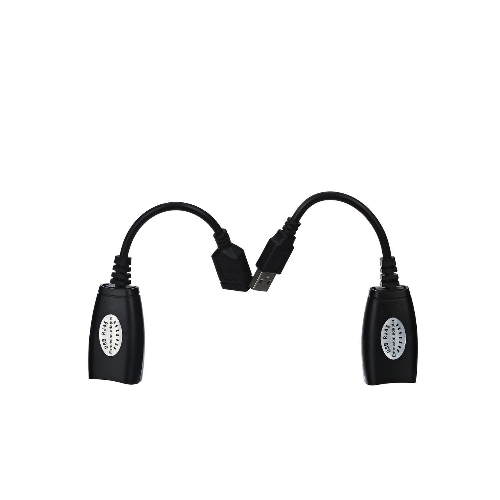 Кабель AM/AF удлинитель USB по витой паре VCOM (AM/RJ45-RJ45/AF) до 45m CU824