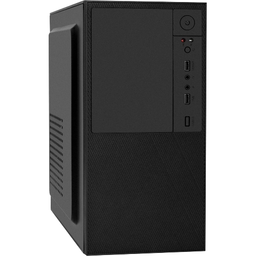 Компьютерный корпус Minitower ExeGate BAA-308-UNS500 (mATX, БП UNS500 с вент. 12см, 2хUSB, HD Audio, черный)
