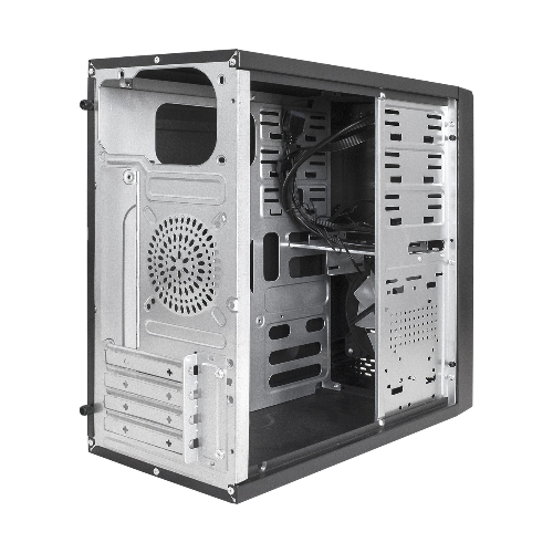 Компьютерный корпус Minitower ExeGate mEVO-7807-XP400 (mATX, БП XP400 с вент. 12см, 1*USB+1*USB 3.0, черный, 1 вент. 12см с RGb подсветкой)