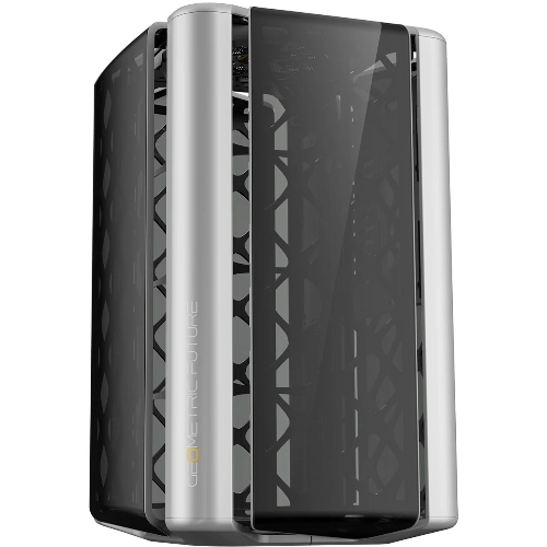Компьютерный корпус без блока питания Geometric Future Model 2 The Ark, Midi-Tower, TG, no fans, 3xUSB-A 3.0, 1xUSB 3.2 Type-C, mATX, mITX Gray
