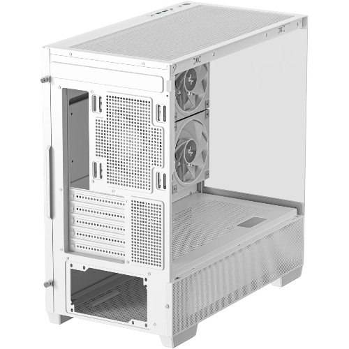 Компьютерный корпус Deepcool CG380 3F WH без БП, боковое окно (панорама), 3x120мм ARGB PWM вентилятора, белый, mATX