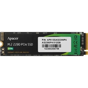 Накопитель SSD Apacer AS2280P4, 512Gb, M.2 2280, PCIe 3.0 x4, NVMe, R/W 2100/1500