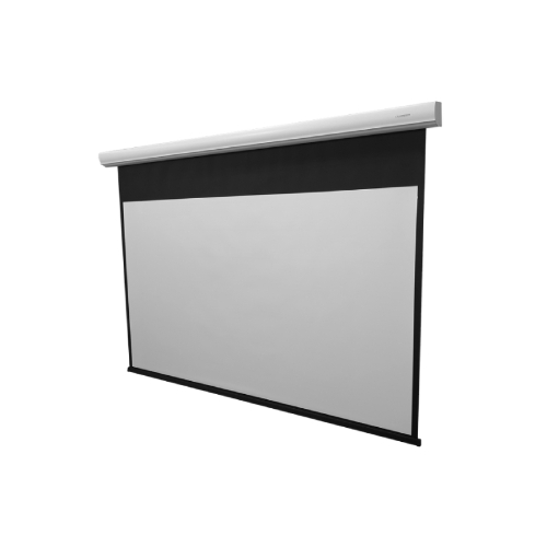 Экран с электроприводом Lumien Master Business Control 297х455 см, (раб.область 267х426 см) (198") Matte White, черная кайма по периметру, верх.кайма 10 см, цвет корпуса белый 16:10. В комплекте триггер., RS232, IR, RF управл.