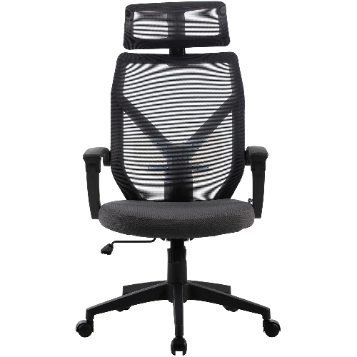Кресло Cactus CS-MC414-GY черный, сетка, подголовник
