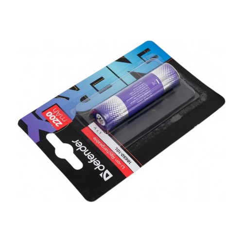 Аккумуляторная батарея Defender 18650-1BL 2200 mAh Li-ion, блистер, 1 шт.