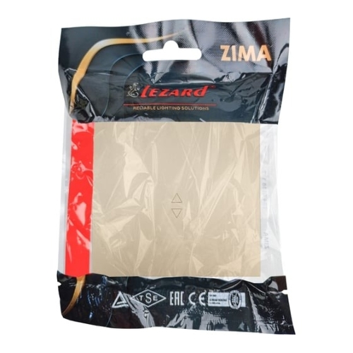 Выключатель проходной 1-кл. СП ZIMA IP20 10А безвинт. зажим зол. LEZARD 704-3688-105QC