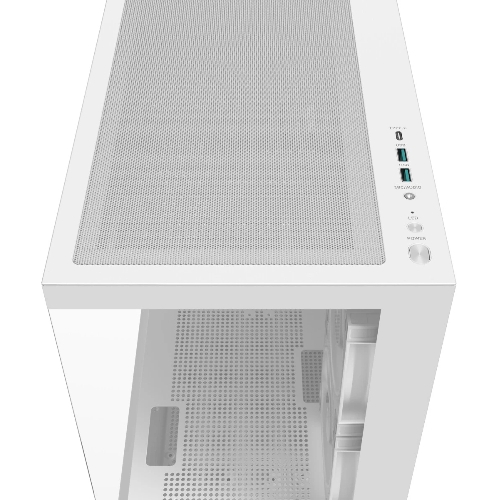 Компьютерный корпус Deepcool CG380 3F WH без БП, боковое окно (панорама), 3x120мм ARGB PWM вентилятора, белый, mATX