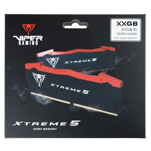 Оперативная память Patriot Viper Xtreme 5, DDR5, 32GB (2x16GB), 7600MHz, CL36, DIMM, с радиаторами, черный