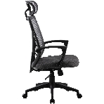 Кресло Cactus CS-MC414-GY черный, сетка, подголовник