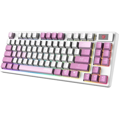 Клавиатура MSI Forge GK600 гибридная, Bluetooth, радиоканал, белый