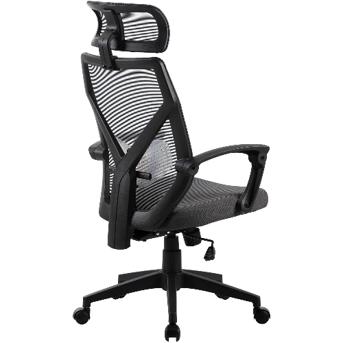 Кресло Cactus CS-MC414-GY черный, сетка, подголовник