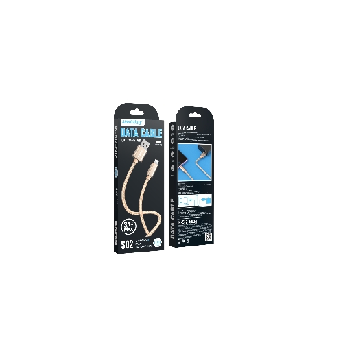 Кабель Smartbuy (iK-512-S02g) S02 Lightning золотистый, 3 А, 1 м,