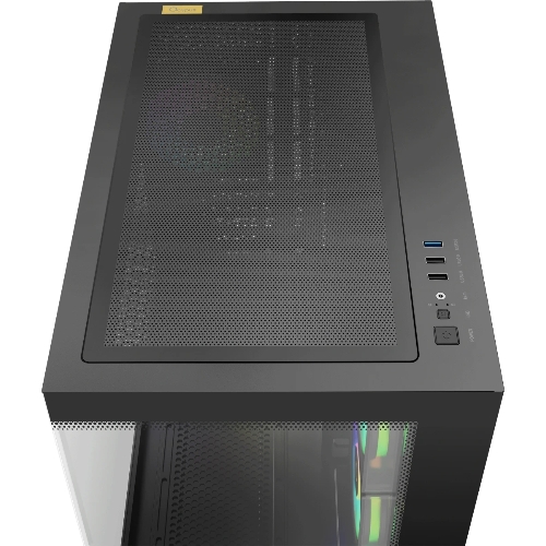 Корпус Ocypus Gamma C54 BK ARGB, Mini-Tower, чёрный, 3 x 120 мм