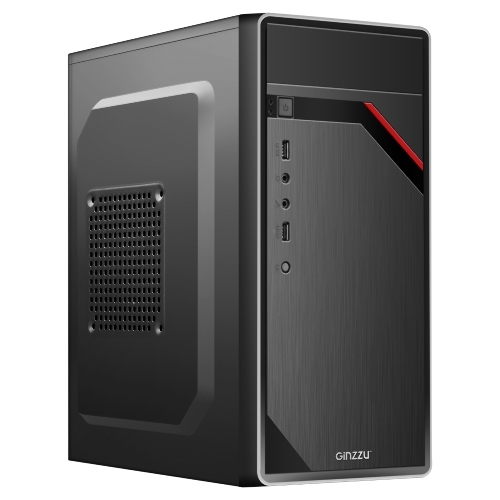 Компьютерный корпус Ginzzu D180 2хUSB 2.0,AU w/o PSU