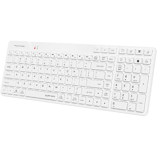 Клавиатура A4Tech Fstyler FBK27C AS белый USB беспроводная BT/Radio slim Multimedia (FBK27C AS)