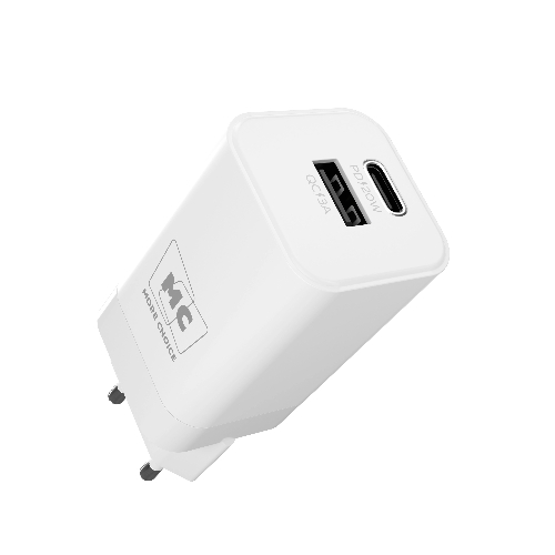 Сетевое зарядное устройство MORE CHOICE NC85 1USB+1Type-C 3.0A PD 20W+QC3.0, белый