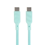 Кабель Type-C to Type-C, silica gel, 1м, 3A, 60W, PD (blue)