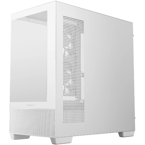 Компьютерный корпус Deepcool CG380 3F WH без БП, боковое окно (панорама), 3x120мм ARGB PWM вентилятора, белый, mATX