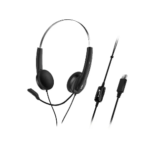 Гарнитура проводная Genius HS-220U, регулируемое оголовье, мягкие удобные амбушюры, выносной микрофон с шумоподавлением, пульт управления