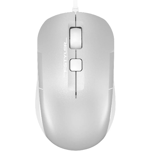 Мышь проводная A4Tech Fstyler FM26S серебристый/белый, 1600 dpi, USB, кнопки - 4