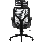 Кресло Cactus CS-MC414-GY черный, сетка, подголовник