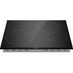 Варочная панель Gorenje ECT642BCSCE, 59 см, Hi-Light, 4 конфорки, таймер, сенсорное управление, шлифованный передний край, PowerBoost, дисплей, блокировка от детей, черный