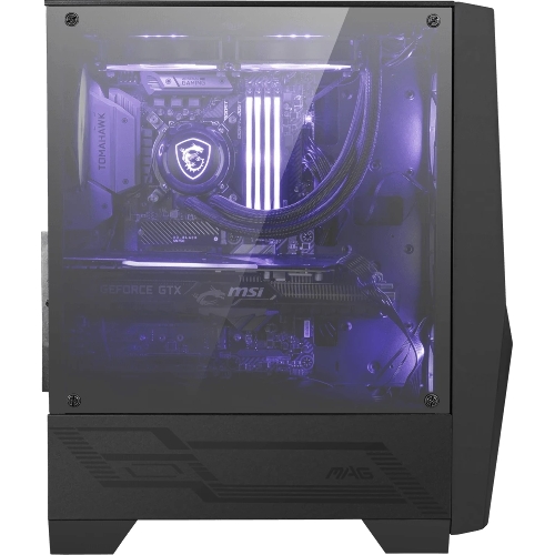 Компьютерный корпус MSI MAG FORGE 100M/mid-tower, ATX, tempered glass side panel/2x RGb 120мм & 1x 120мм fans inc./MAG FORGE 100M