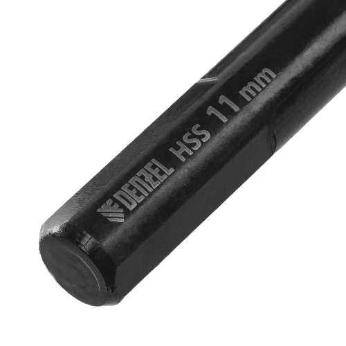 Сверло по металлу Denzel 11 мм, HSS-Tin, Golden Tip, 6 шт.